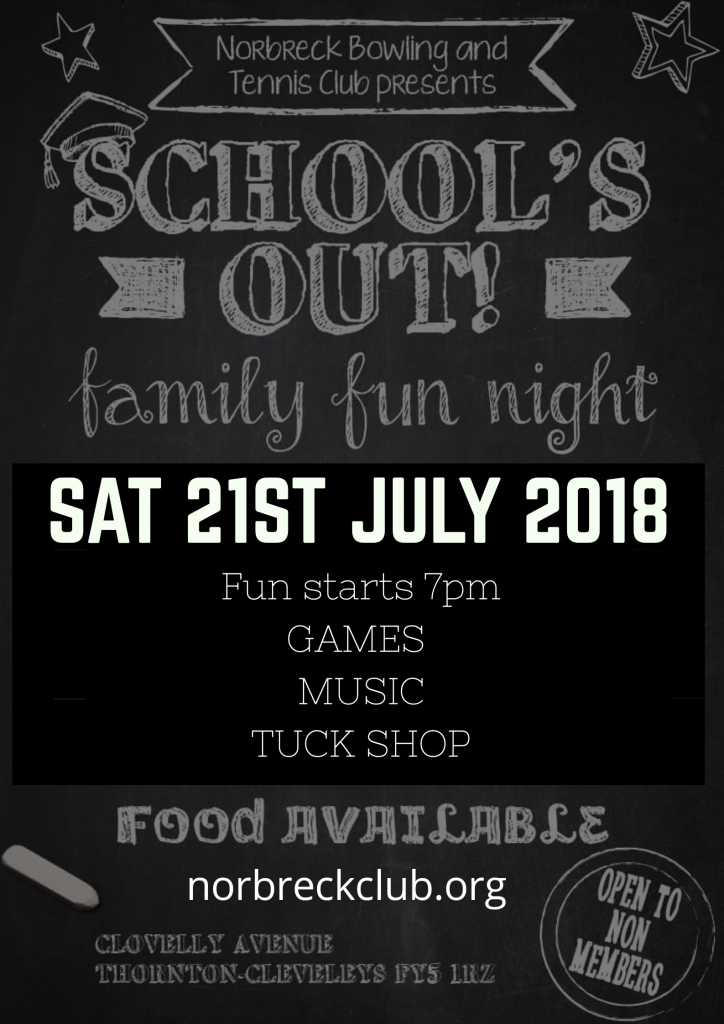 Schools Out 2018 family night at Norbreck Club