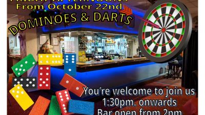 Darts and dominoes at Norbreck Bowling and Tennis Club